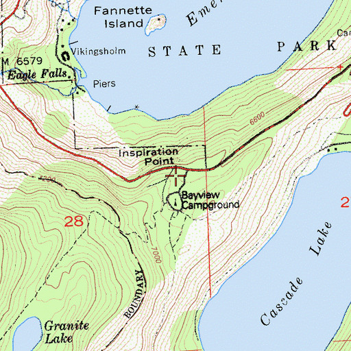 Topographic Map of Bay View Guard Station, CA
