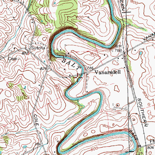 Topographic Map of Forsythe Mill (historical), KY