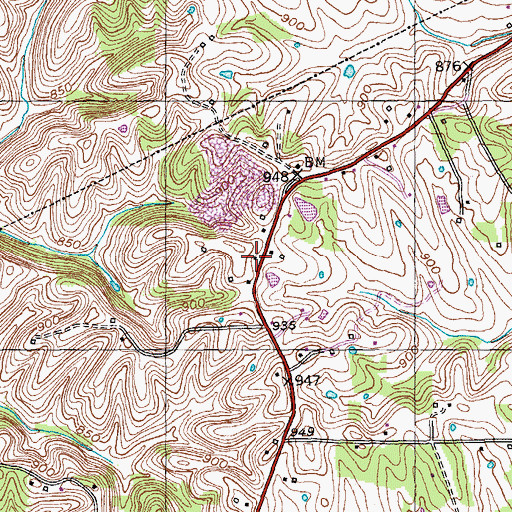 Topographic Map of Laurel Hill (historical), KY