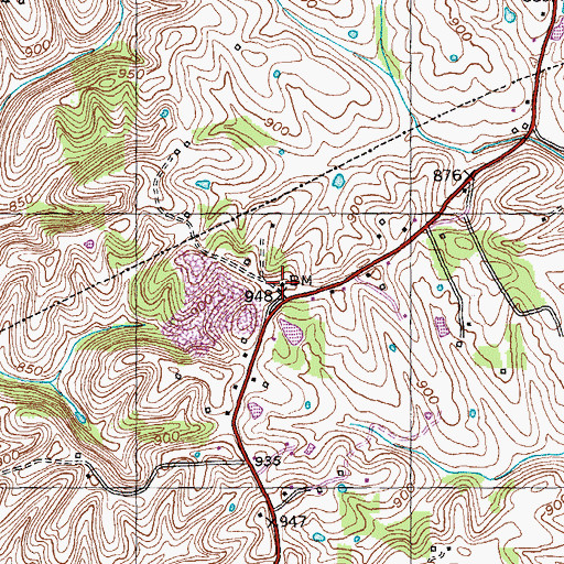 Topographic Map of Laurel Hill Church (historical), KY