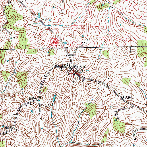 Topographic Map of Mayo Post Office (historical), KY