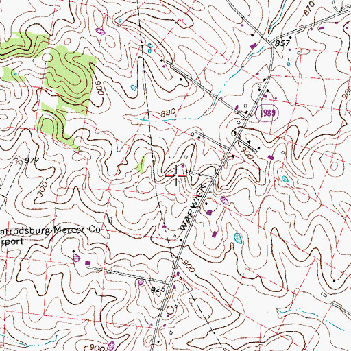 Topographic Map of McGary Station (historical), KY