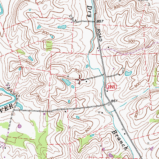 Topographic Map of Perryville Tollgate (historical), KY