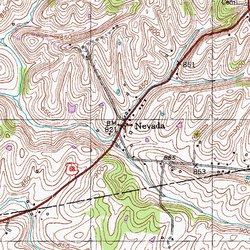 Topographic Map of Petersburg Church (historical), KY