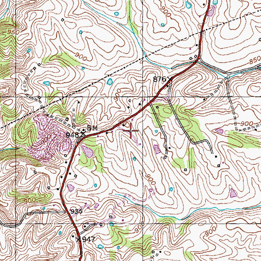 Topographic Map of Soul Sleepers Church (historical), KY