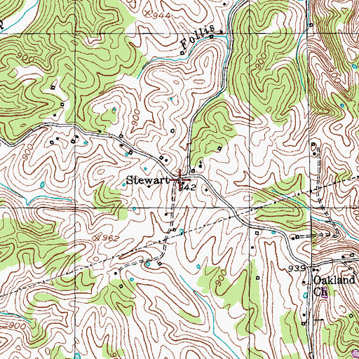 Topographic Map of Stewart Post Office (historical), KY