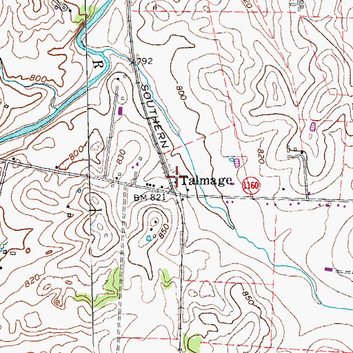 Topographic Map of Talmage Post Office (historical), KY