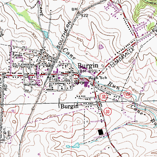 Topographic Map of The Big Spring, KY