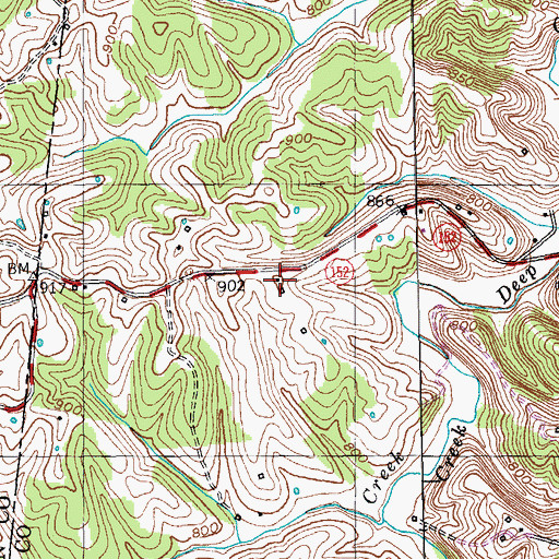 Topographic Map of Hilltop (historical), KY