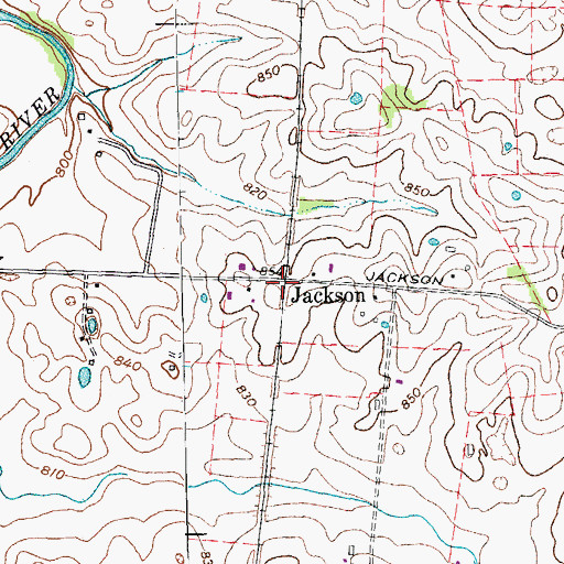 Topographic Map of Jackson Railroad Station (historical), KY