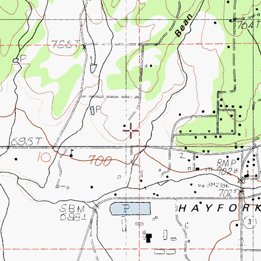 Topographic Map of Bean Gulch, CA