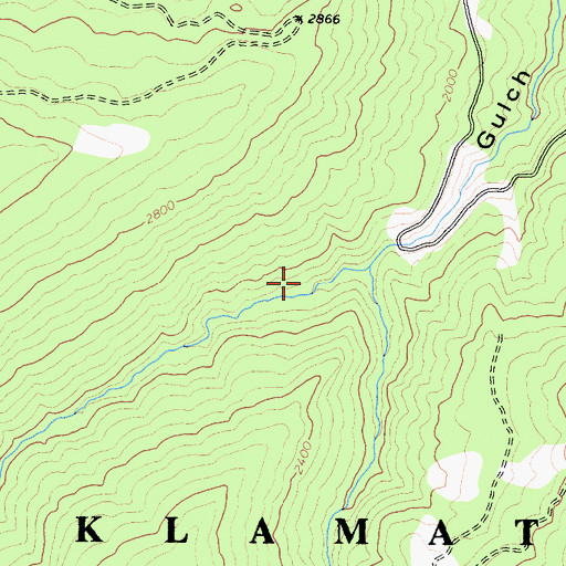 Topographic Map of Beans Gulch, CA