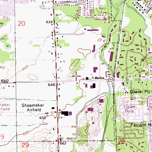 Topographic Map of Parkway Medical Center Urgent Care, MI