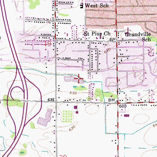 Topographic Map of Heritage Park, MI