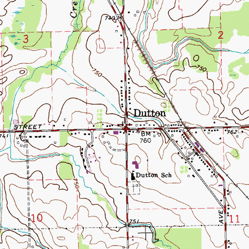 Topographic Map of American Reformed Church, MI