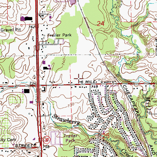 Topographic Map of North Kent High School, MI