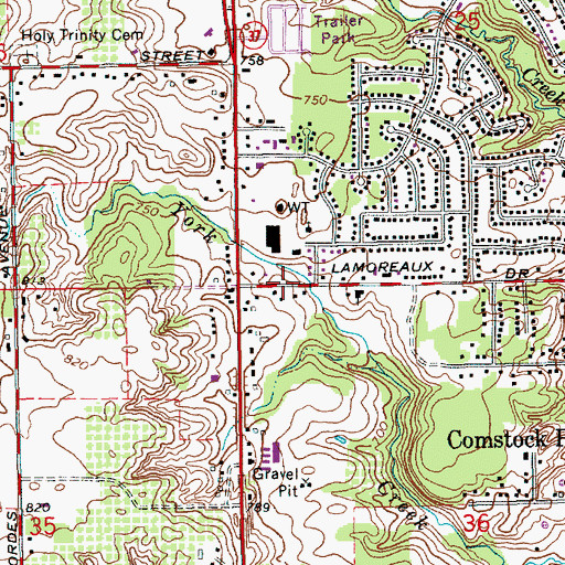 Topographic Map of Independent Bible Mission, MI