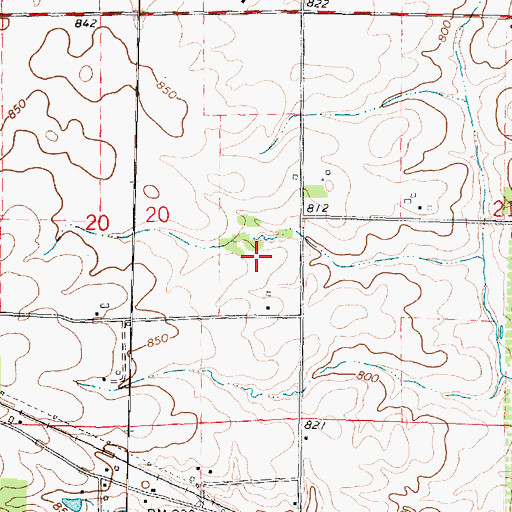 Topographic Map of Dearing Country Farms, IL