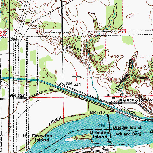 Topographic Map of Dollinger Family Farm, IL