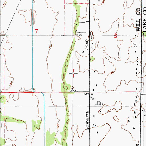 Topographic Map of Bulterna Farms and Greenhouses, IL