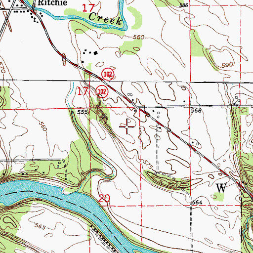 Topographic Map of Forked Bend Farm, IL