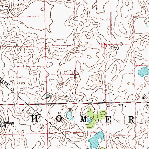 Topographic Map of Garden Patch Farms, IL