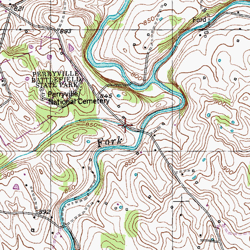 Topographic Map of Sleettown (historical), KY
