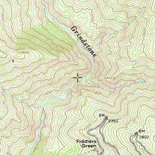 Topographic Map of Bear Canyon, CA