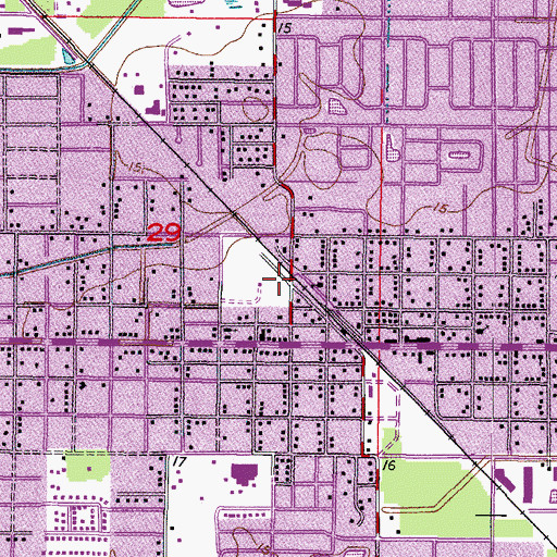 Topographic Map of Davis Field, FL