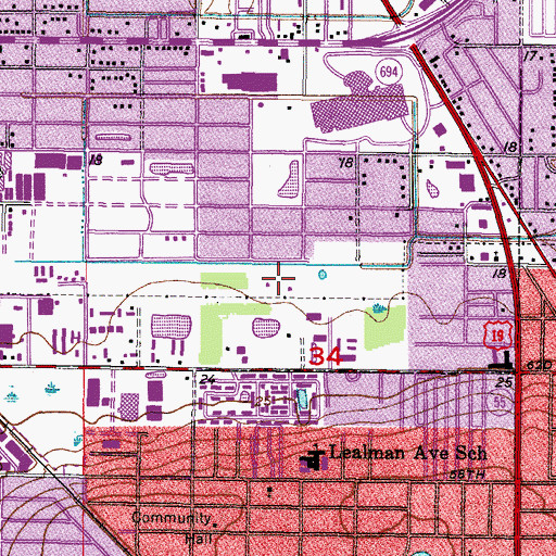Topographic Map of Youth Park, FL