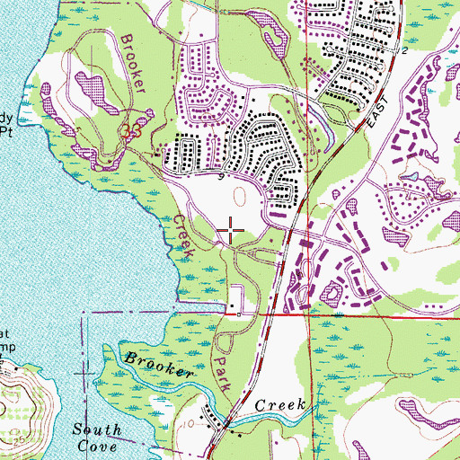 Topographic Map of John Chestnut Senior Park, FL