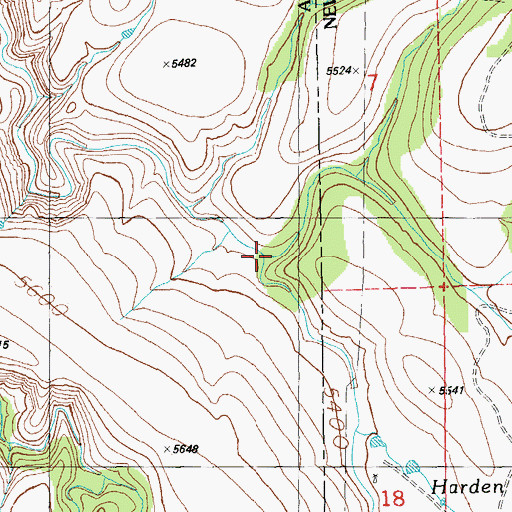 Topographic Map of Antelope Creek, AZ