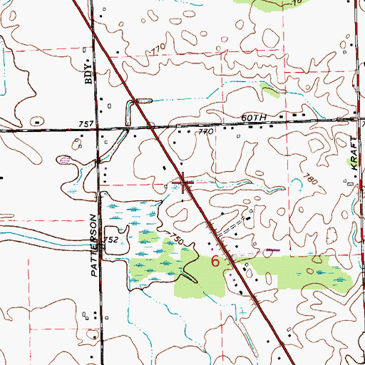 Topographic Map of Interchange 15, MI