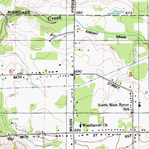 Topographic Map of Interchange 3, MI