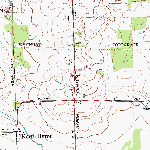 Topographic Map of Interchange 5, MI