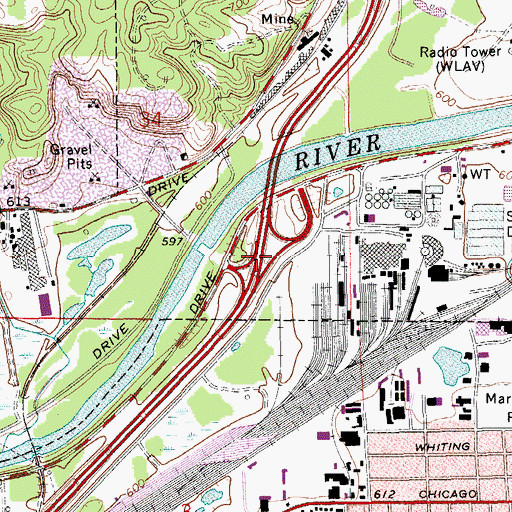 Topographic Map of Interchange 73, MI