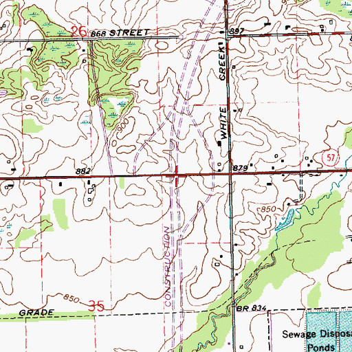 Topographic Map of Interchange 104, MI