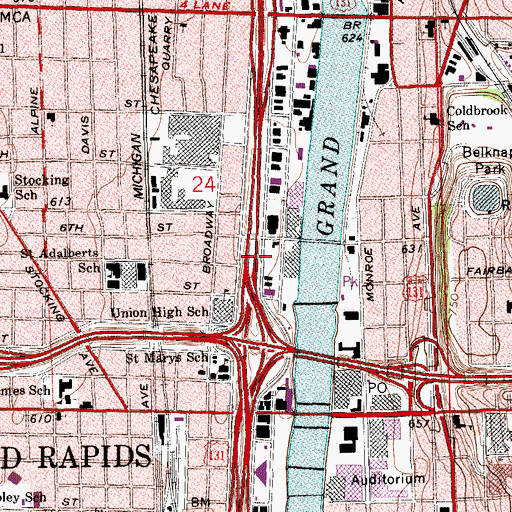 Topographic Map of Interchange 86, MI