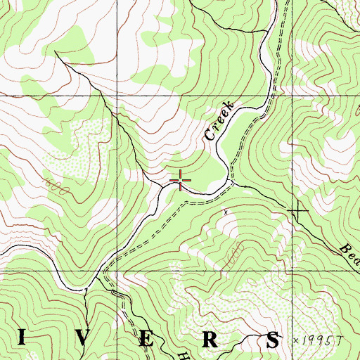 Topographic Map of Bear Creek, CA