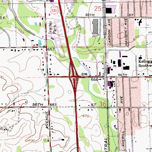 Topographic Map of Interchange 78, MI