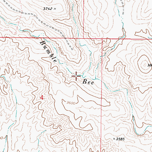 Topographic Map of Antelope Creek, AZ