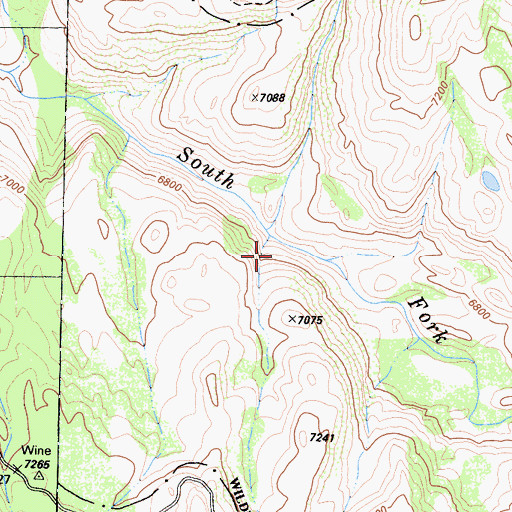 Topographic Map of Bear Creek, CA