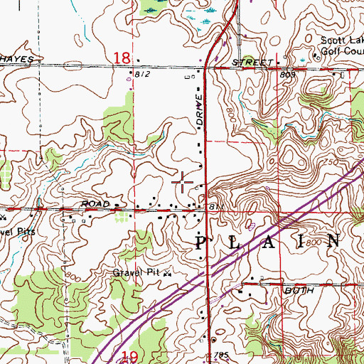 Topographic Map of Pine Island Elementary School, MI