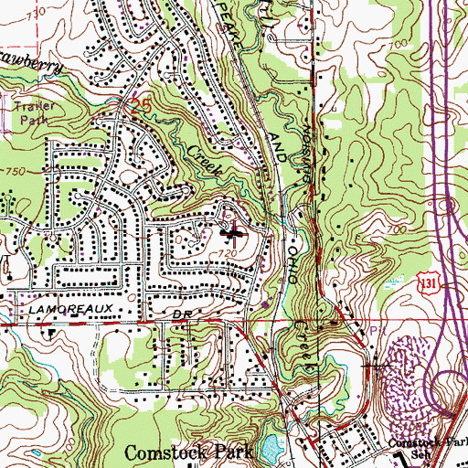 Topographic Map of Stoney Creek Elementary School, MI