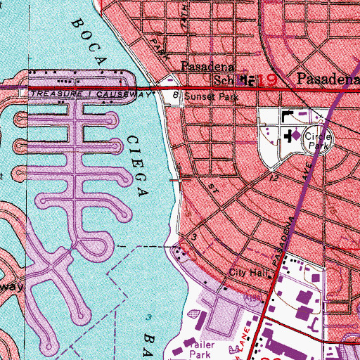 Topographic Map of Coconut Park, FL