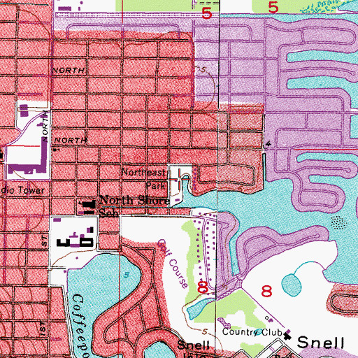 Topographic Map of Crisp Park, FL