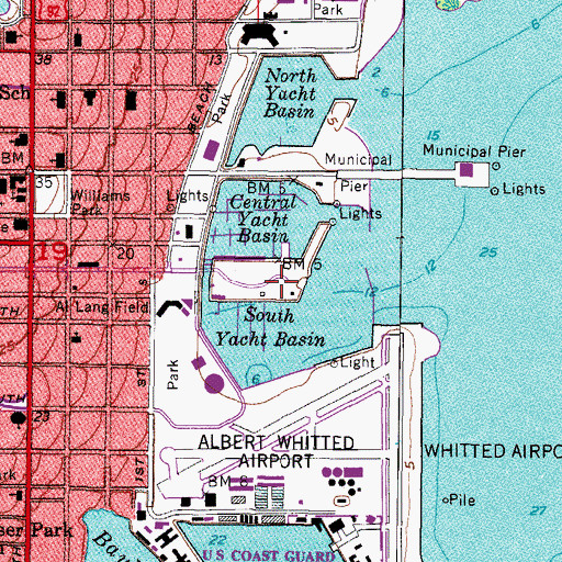 Topographic Map of Demens Landing Park, FL