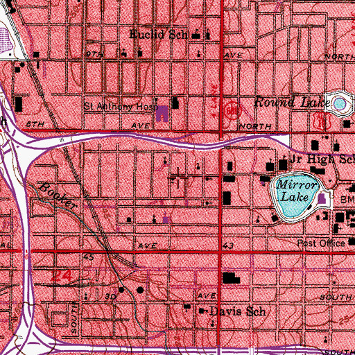Topographic Map of Dwight Jones Park, FL