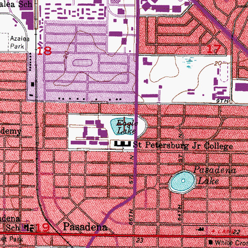 Topographic Map of Eaglecrest Lake, FL