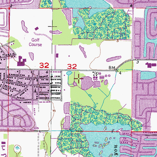 Topographic Map of Edgemoor Park, FL